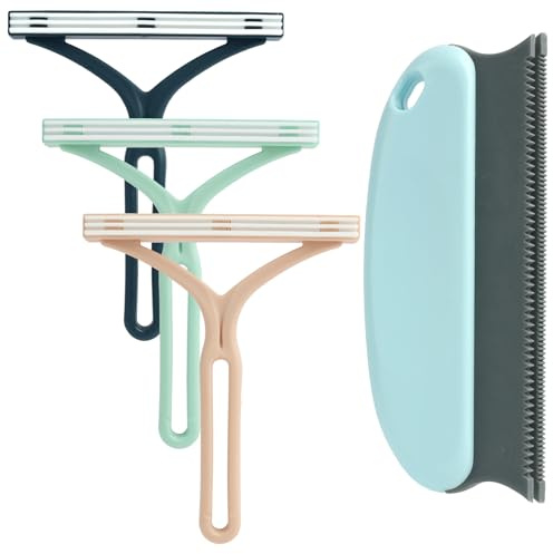 Batheidon removedor de Pelo para Mascotas,Eliminador de Pelusa portátil,Cepillo Quitapelos Reutilizable para Gatos y Perros,Cepillo de Pelusa para Ropa,Alfombra y Muebles,Limpieza Eficiente (4 Piezas)