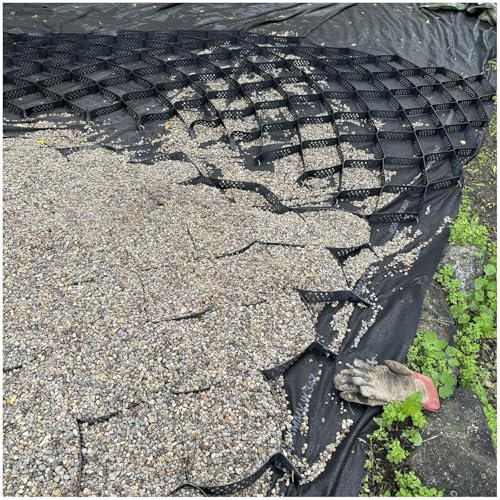 Heavy Duty Pflastermaschine zur Kiesstabilisierung Hochhang Bodengitter für Garten Garten Auffahrt 2 /5 cm hoch 16x32,8ft/5x10 m