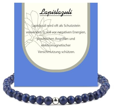 Tirdkid Naturstein Armband Damen mit 6mm Perlen, Verstellbar, Heilsteine Armband, Edelstein Schmuck, Chakra Armband, Talisman