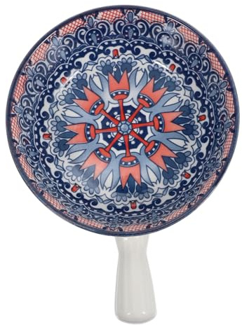 GLEAVI 1pezzi Ciotola in Ceramica Con Manico Per Cucina Domestica Resistente e Facile Da Pulire Per Zuppa Insalate e Colazioni Adatta Casa e Ristoranti Design Unico e Superficie Liscia