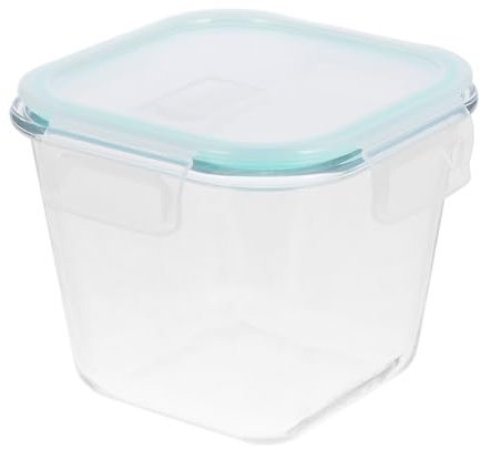 SMASOLO Contenitore Quadrato Ermetico in Vetro Per Zuppe Con Coperchio Resistente Microonde e Congelatore Per Conservare e Riscaldare Pasti Scatola Per Alimenti Compatta