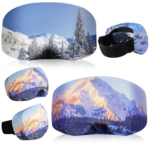 2PCS Funda Protectora para Gafas de Esquí, Protege Contra Arañazos, Funda para Gafas de Esquí Portabilidad, protección contra arañazos y polvo para accesorios de almacenamiento de viaje