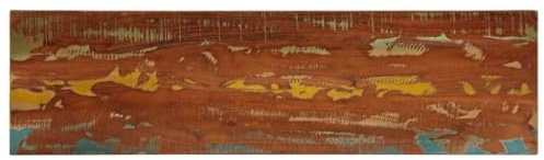 WKIEQACO Tischplatte 110 x 20 x 3,8 cm, rechteckig, Massivholz, Altholz, Tischzubehör, Tischplatten