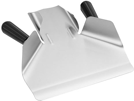 SHINEOFI Ustensile Professionnel Pelle à Frites Cuisine et Boutique Léger et Facile à Nettoyer en Acier Inoxydable Solide Double Poignée Ergonomique