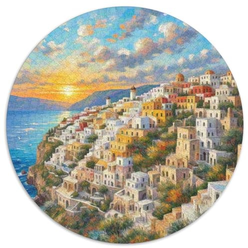 Iya Stadt 1000 Stück Puzzle Rund Fur Erwachsene Und Kinder Landschaft Architecture City Scenic Spots Geschicklichkeitsspiel Geschenk Fordernd Kleinkinder Groß 1000pcs (67.5x67.5cm)