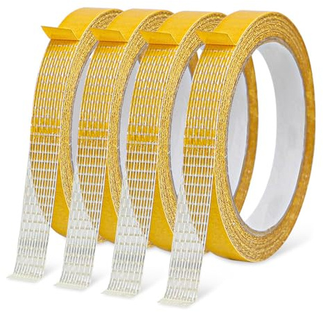 Allayu Double Sided Fabric Tape Heavy Duty High Sticky Clear Tape Multifunctional High Stickness for Wall Floor Carpet Mat Craft