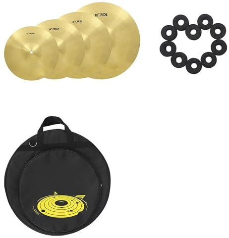 Estándar Platillos 4 Uds 12 14 16 18 Pulgadas Platillos Splash Crash Ride Para Kit De Batería Accesorios De Instrumentos De Percusión