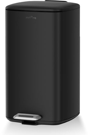 mVm Pattumiera Slim da Cucina in Acciaio Inox, 20L Forma Rettangolare Alta e Stretta, Coperchio Sottile Soft Close, Secchio Interno Rimovibile, Pedale Antiscivolo, 4 Colori