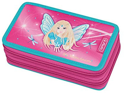 Herlitz Doppeldecker Federtasche mit Gravur / Federmappe / Schüleretui / 23tlg. / Engel