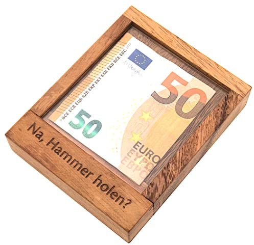 ROMBOL Pfiffiger Geldschein-Tresor - Originelle Verpackung für Geld oder Gutscheine, Modell:3
