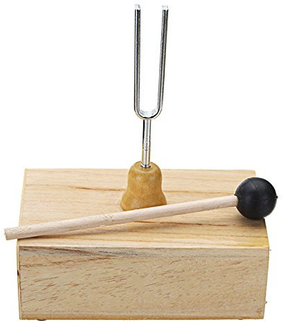 EsportsMJJ 512Hz Frequenz Stimmgabel Mit Hölzernen Resonanz Box Einheit Mallet C'' Skalieren Akustische Experiment