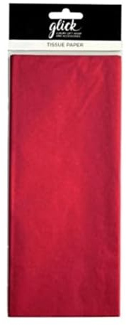 Glick Vier Bögen rotes Seidenpapier, jedes Blatt 750 mm x 500 mm, für Geschenkverpackungen für Geburtstag, Weihnachten, Valentinstag und andere Feiern, Rot