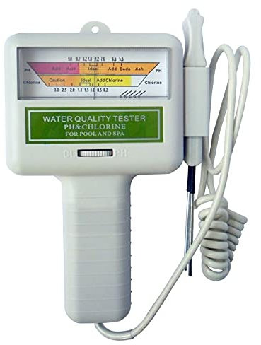 well2wellness® Elektronischer Pool Wassertester Pooltester für Chlor + pH