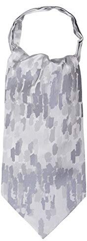 WANYING herr slipsscarf ascotslips halsduk cravat ties enkel chic för gentleman, J01 Grå och vit, En Storlek