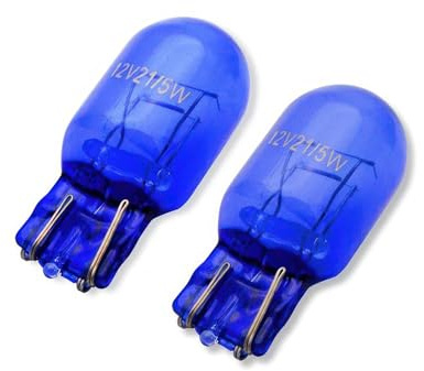 Riloer Luces de Circulación Diurna, 2 Piezas T20 7443 W21 / 5W R580 de Señal de Giro/Luces Laterales de Freno Traseras, Bombillas de Efecto HID