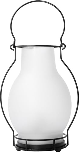 LED's light 1000436 Solar LED-Laterne 28cm Glas Metall Flammeneffekt IP44