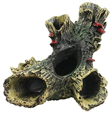 xingriziXFL Log Resin Tree Trunk Ornament Aquarium Fish Tank Decoration Home Landscaping Crafts for Fish Tank Small Fish Hiding