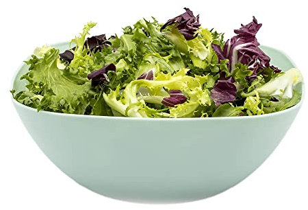 CABLEPELADO - Cuenco de plastico cuadrado para comida - bol - recipiente - plato - ensaladera - vasija - Libre BPA - lavavajillas - 2.7 Litros - color verde claro