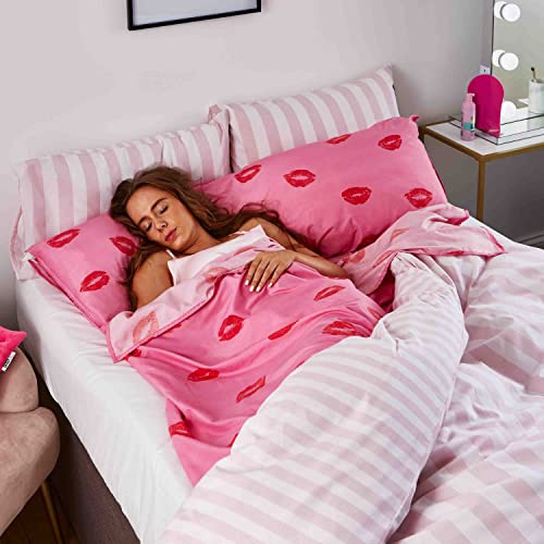 Sassy B Pouting Lips Selbstbräuner Lakenschutz, Rosa, 135 x 215 cm