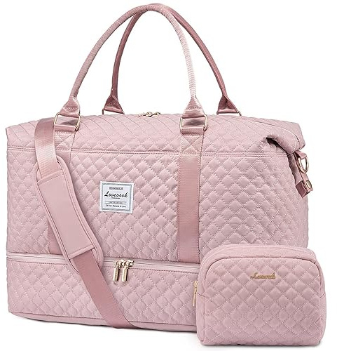 LOVEVOOK Resväska dam med skofack och våtfack, ROSA, M-2pcs, Semester