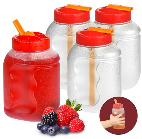 Tribello Small 8oz Kids Water Bottle With Straw, Reusable Plastic Leak Proof Toddler/Kids Water drink Bottle With Flip Straw Lid, BPA-free, 4 Pack