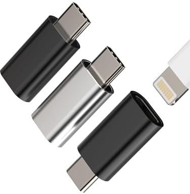 Lot de 3 adaptateurs Lightning vers USB C mâle - Câble de charge - Adaptateur jack - Compatible avec Samsung pour iPad Pro - Accessoires d'alimentation pour iPhone - Câble vers connecteur type C -