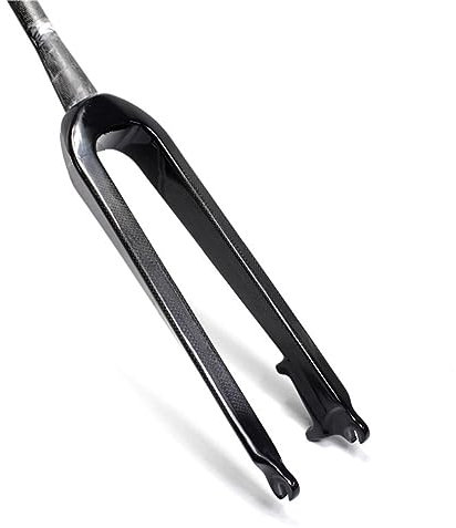 LHHL Fibra di Carbonio Forcella Rigida MTB 26/27.5/29 Tubo Conico 1-1/8 Freno A Disco Forcelle Anteriori Mountain Bike QR 9x100mm Bicicletta Forcella (Color : Black-Glossy, Size : 29)