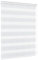 Jalousiescout Doppelrollo Klemmfix ohne Bohren & mit Bohren, 82,5x120cm Weiß Rollo Fensterrollo lichtdurchlässig & verdunkelnd，Sonnenschutzrollo Zebrarollo für Fenster & Türen