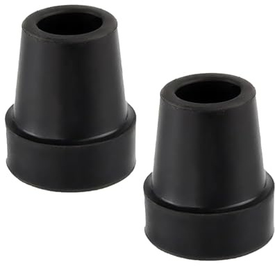 2 Pièces Embouts de Canne Antidérapants, Antidérapant Stable Embout de Canne de Remplacement pour Canne, Virole pour Bâtons de Marche noirs, pour La Marche, Canne, Béquille
