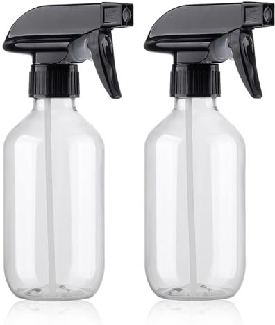 Teyssor Sprühflasche, 2 Stück 300ml Kunststoff Pflanzenwasser Pumpsprühflasche mit Verstellbare Sprühkopf, für Pflanzen, Reinigungslösung, Gartenarbeit, Haus