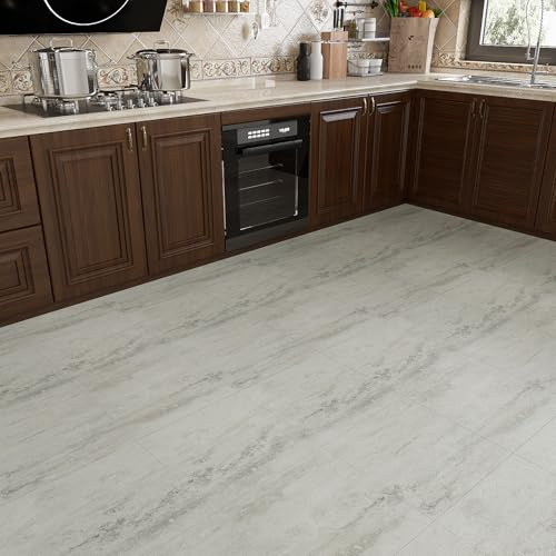 VaryPaper Klebe Vinylboden Selbstklebend Betonoptik 30cmx30cm 20 Stück Bodenfliesen Selbstklebend Küche Fliesenaufkleber Badezimmer Selbstklebende Vinyl Fliesen Linoleum Boden Garage Wohnzimmer