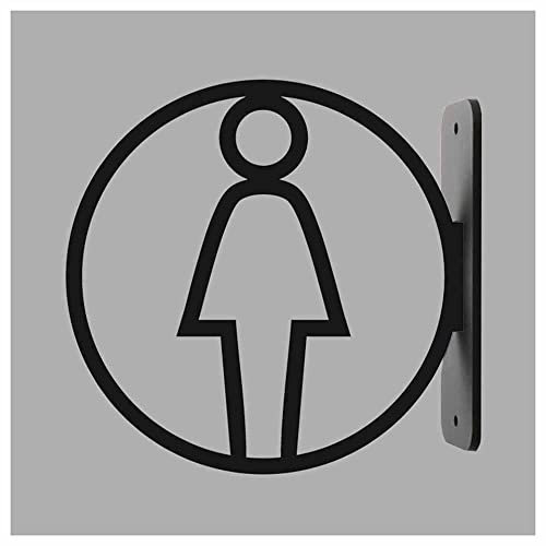 CHFYIJYHM Toilettentürnummer, Unisex-Toilettenschild, 7 H x 7,9 B – 3D hohle dreidimensionale Toilettenschilder for Männer und Frauen(B)