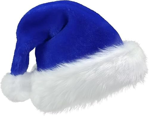 GDVONE Weihnachtsmütze Nikolausmütze Plüsch, Weihnachtsmann Mütze Rot fur alle Erwachsene Weihnachtszubehör für festliche Partys im neuen Jahr