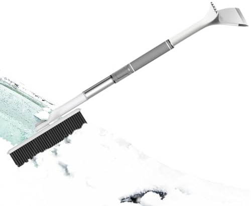 Car Snow Shovel, Car Snow Brush, Winter Snow Shovel Deicing Brush Tool - Snow Removal Tool with Foam Handle, Portable Snow Removal Tool for Car, Camping and