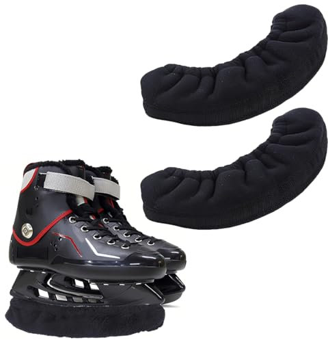 NJCXOLA 1 Paar Kufenschoner Schlittschuhe, Eishockey elastische Kufenstrümpfe für Eishockey & Schlittschuhe,Schlittschuh Soakers für Damen Herren, Schlittschuh Kufenschutz Zubehör, L