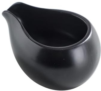 Kitchen Sauciere Keramik Sauciere Schwarzer Pfeffer Saucenbehälter Keramik Milchtopf Milch Kaffee Kleine Milchkanne Mini Milch Ja Sauciere für Bratensoße(Schwarz)