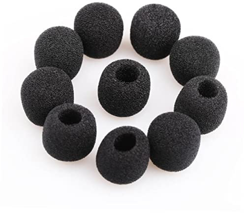JOINPAYA 10stücke Mikrofon-windschutzabdeckungen Aus Schaumstoff Schwarz ø Für Lavalier-ansteckmikrofone Schützt Vor Wind Und Spucke Geeignet Für Headsets Und Aufnahmestudios