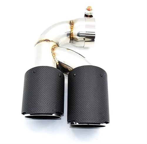 Terminali di scarico per auto 1 Pz 304 In Acciaio Inox Fibra Carbonio Punta Scarico Tubo Di Scarico Per BMW 118i 116i F20 Punta Del Silenziatore 63mm Ugello Scarico Terminale Scarico Auto(Carbon B 116