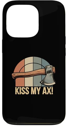 iPhone 13 Pro Kiss My Ax, Retro Axe Throwing Case