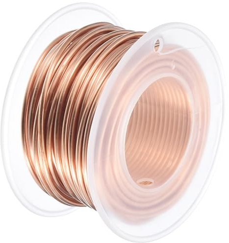 QUARKZMAN 10 m mjuk koppartråd 14 gauge, 99,9 % ren kopparspole (1,6 mm) fast tråd för elektrokultur gör-det-själv trädgårdsdekorationer