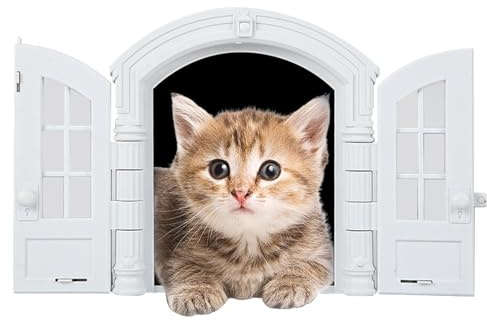 Porte de chat blanc - Arrêtez la porte du trou de chien, porte intérieure de porte de chat | Porte pour animaux de compagnie sans rabat pour chats et chiens, support pour animaux de compagnie