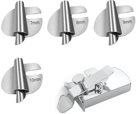 Pack of 5 Universal Sewing Machine Attachments, Sewing Roll Hem Foot Set, Sewing Foot for Rolled Hems, 7/8/9/10 mm Rolled Hem Presser Foot, Suitable for All Kinds of Sewing Machines