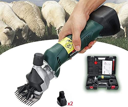 HUIBBGO Tondeuse à Moutons, Professionnelle Haute Performance, sans Fil, Tondeuse à Moutons, cisailles à Moutons, Batterie 200 W et 4000 mAh, cisailles à Laine électriques, cisailles, Fader à Laine