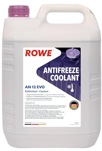 ROWE HIGHTEC Antifreeze COOLANT AN 12 EVO - 5 Liter, Kühlmittelkonzentrat | Kühlerschutzmittel schützt Aluminium- und Gussmotoren, Art. Nr. 21080