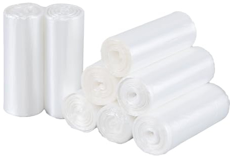 Ortodayes 20 L Bin Liners, Plastic Bin Bag Rubbish Bags, Clear, 200 Count