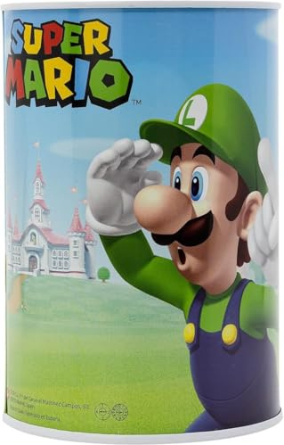 Super Mario Spardose – Offizielles 15 cm Metall-Sparschwein für Kinder – Break-to-Open-Münze & Geldspardose – lustiges Gaming-Geschenk für Jungen und Mädchen