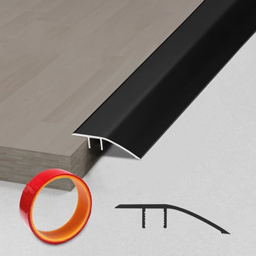 Übergangsschiene Höhenausgleich Alu, Übergangsprofil Höhenausgleich, Abschlussleiste Boden, Übergangsleiste Metall, Türschwellen Übergangs Leiste für Türschwelle, Holzböden, Laminat, Fliesen