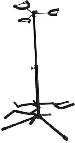 Folpus Dreifacher Gitarrenständer, Bodenlagerregal, verstellbarer Gitarrenhalter für Bassgitarren