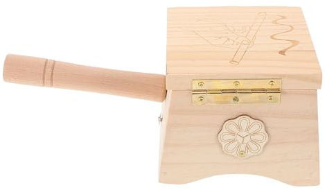 PENIKOKO Holz Moxibustionsbox Für Moxa Stäbchen Tragbares Moxibustionsgerät Mit Flachem Boden Hautfreundlich Poliert Für Bauch Körper Reisen