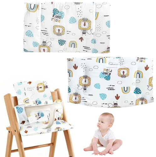 YANGUN Hochstuhl Sitzkissen Set, Tripp Trapp sitzkissen mit Klettverschluss, Doppelte Polsterung, Wasserdicht, Maschinenwaschbar, Sitzkissenfür Stokke Tripp Trapp Hochstuhl(Zoo)